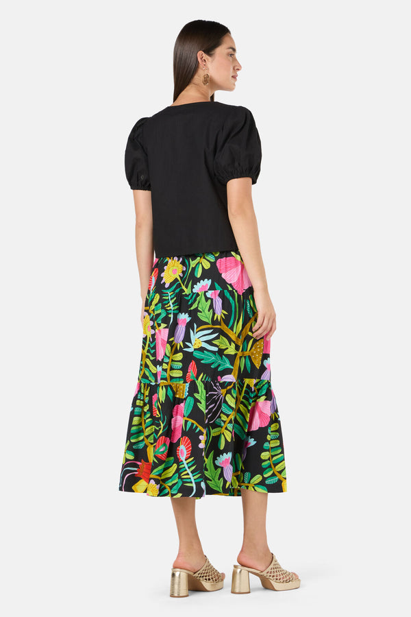 Gorman NZ - Whimsical Embroidered Top - black