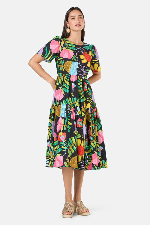 Gorman NZ - Whimsical Blooms Tiered Dress - print