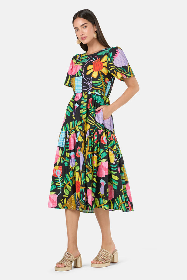 Gorman NZ - Whimsical Blooms Tiered Dress - print