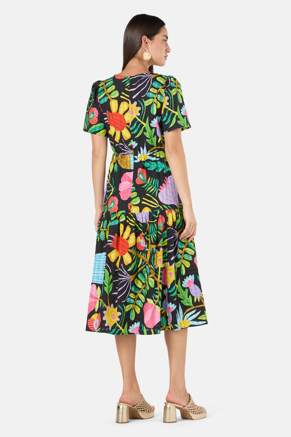 Gorman NZ - Whimsical Blooms Tiered Dress - print
