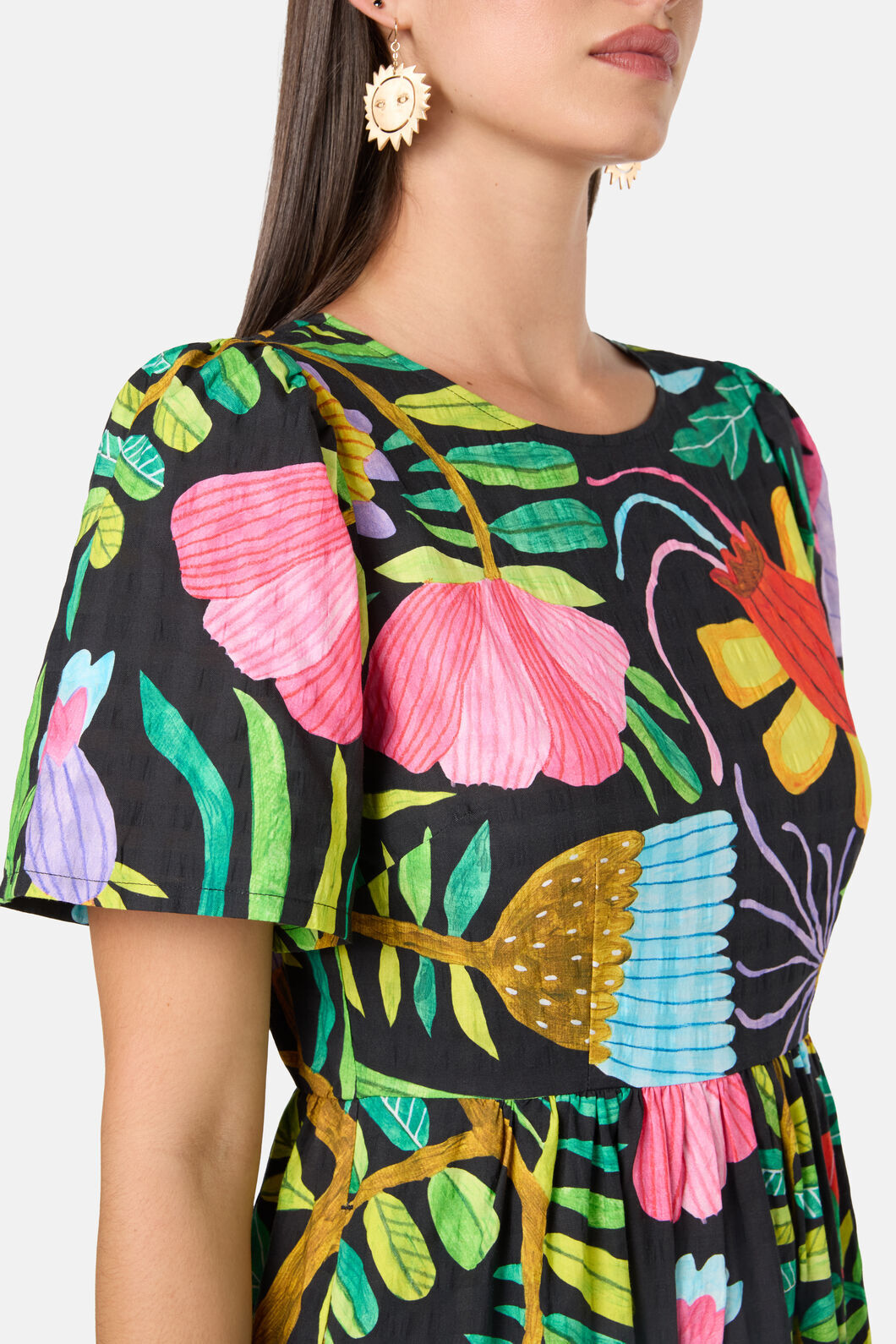 Gorman NZ - Whimsical Blooms Tiered Dress - print