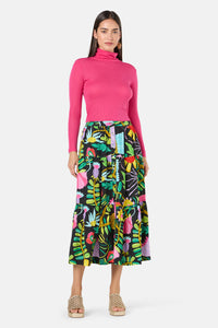 Gorman NZ - Whimsical Blooms Midi Skirt - print