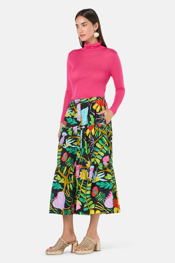 Gorman NZ - Whimsical Blooms Midi Skirt - print