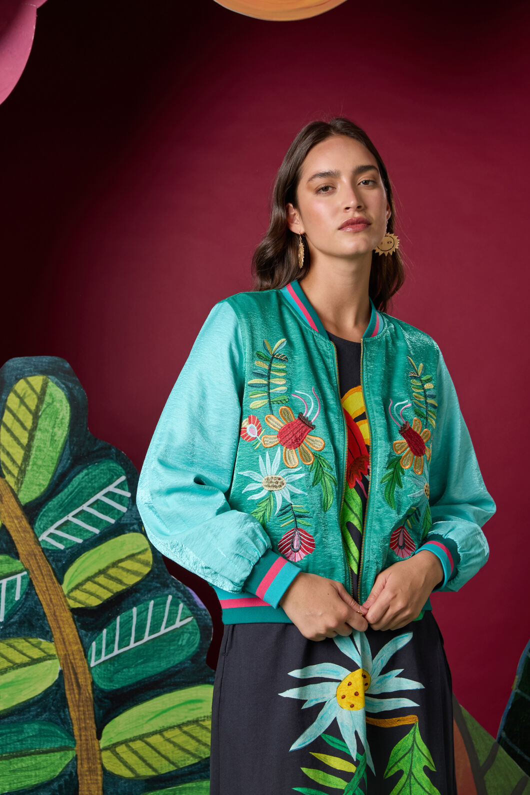 Gorman NZ - Whimsical Embroidered Bomber - multi