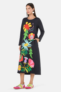 Gorman NZ - Whimscial Blooms Jersey Dress - black