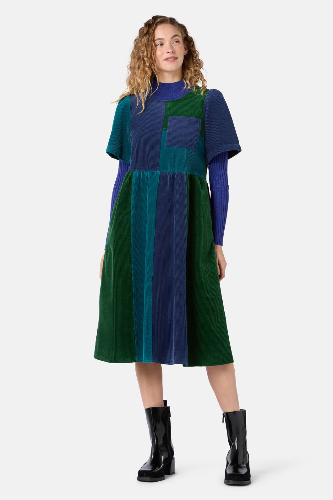 Gorman NZ - Puzzle Spliced Corduroy Dress - multi