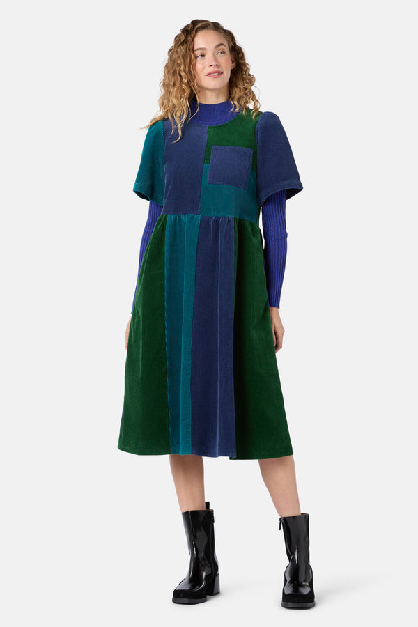 Gorman NZ - Puzzle Spliced Corduroy Dress - multi