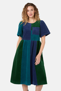 Gorman NZ - Puzzle Spliced Corduroy Dress - multi
