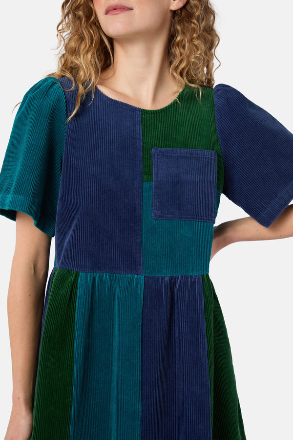Gorman NZ - Puzzle Spliced Corduroy Dress - multi