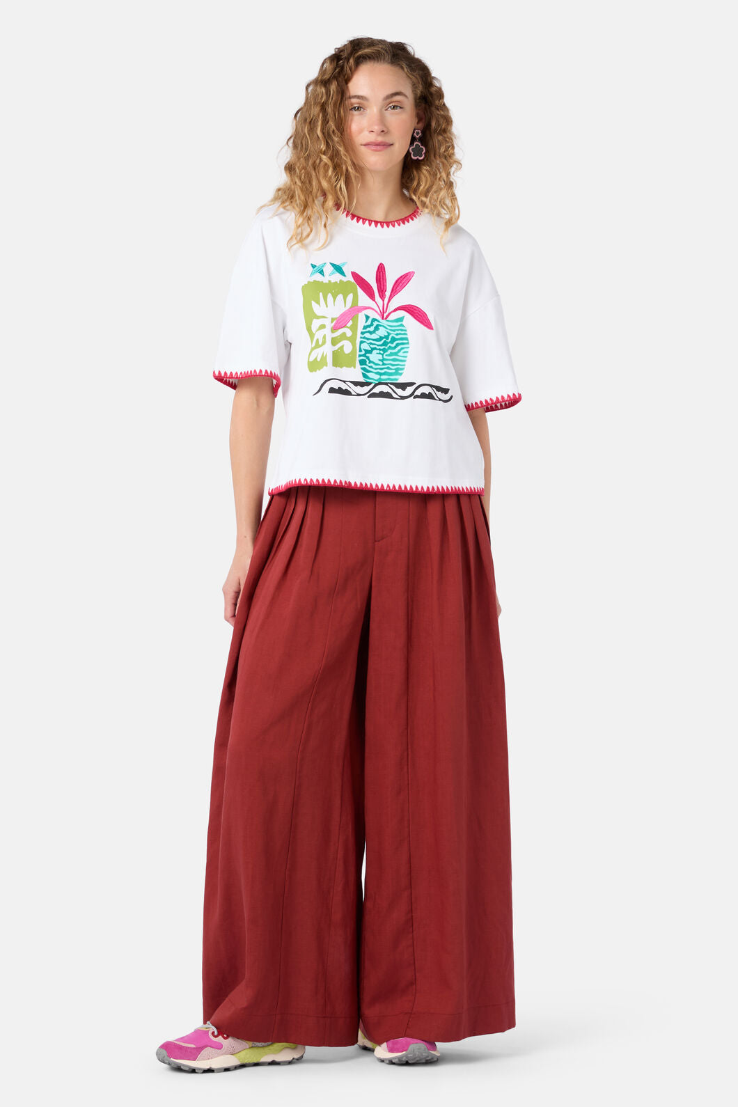 Gorman NZ - Morocco Embroidered RelaxedTee - white