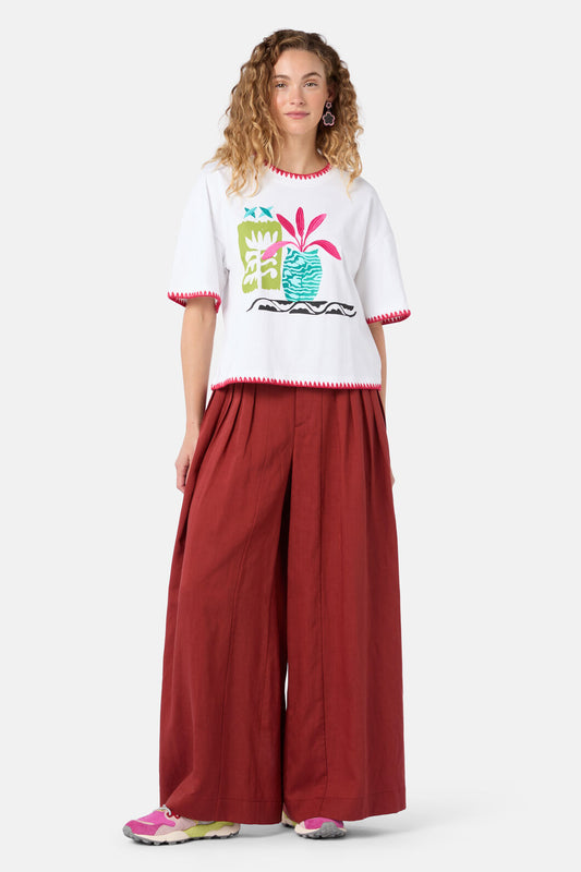 Gorman NZ - Morocco Embroidered Relaxed Tee - white