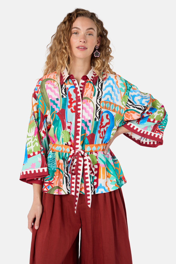Gorman NZ - Morocco Kimono Shirt - print