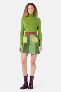 Gorman NZ - 70’s Patch Suede Skirt - multi