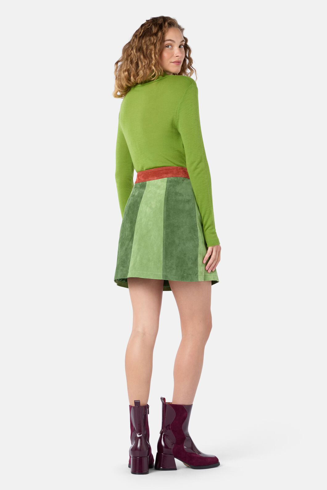 Gorman NZ - 70’s Patch Suede Skirt - multi