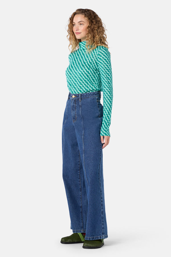 Gorman NZ - Wavy Days Merino Polo - blue
