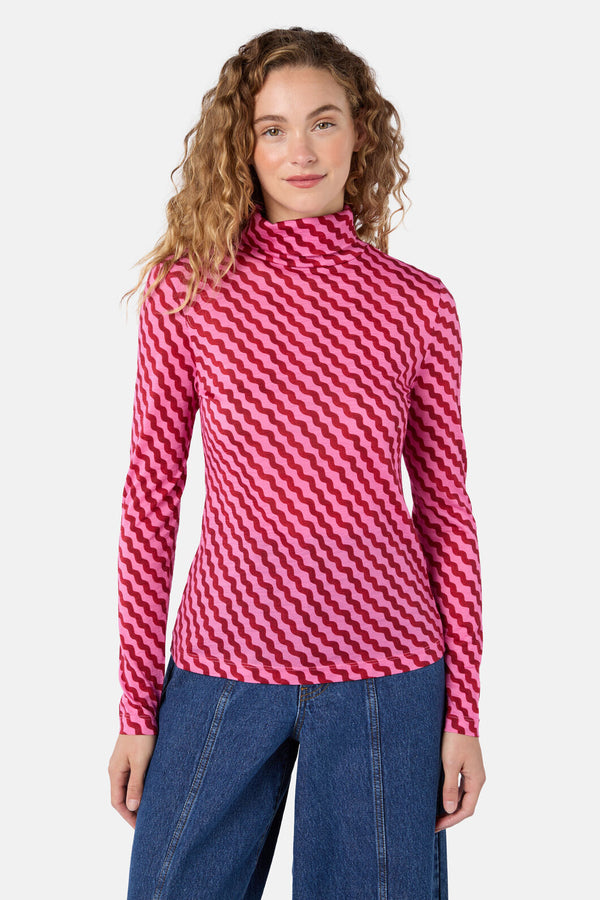 Gorman NZ - Wavy Days Merino Polo - pink