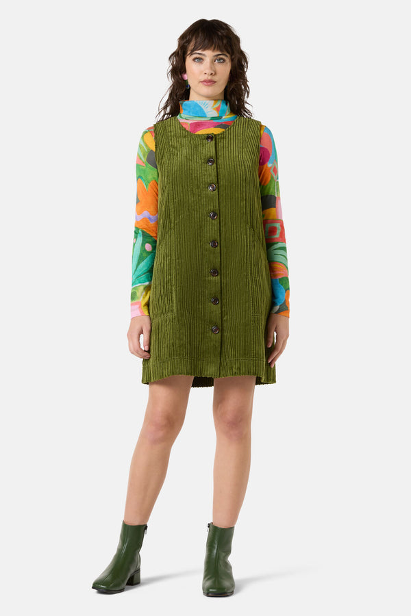 Gorman NZ - Pesto Cord Pinafore - green
