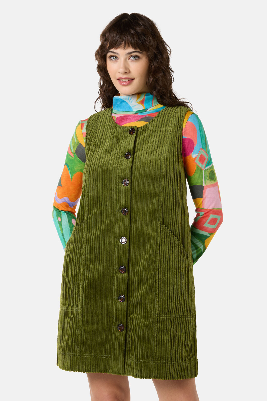 Gorman NZ - Pesto Cord Pinafore - green