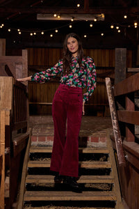 Gorman NZ - Pesto Chilli Cord Pant - burgundy