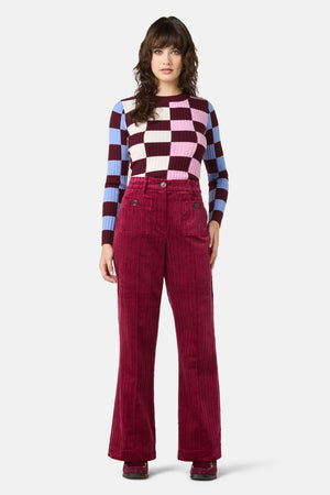 Gorman NZ - Pesto Chilli Cord Pant - burgundy