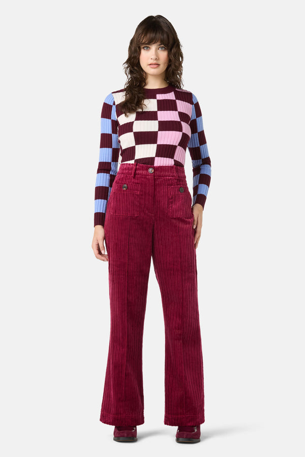 Gorman NZ - Pesto Chilli Cord Pant - burgundy
