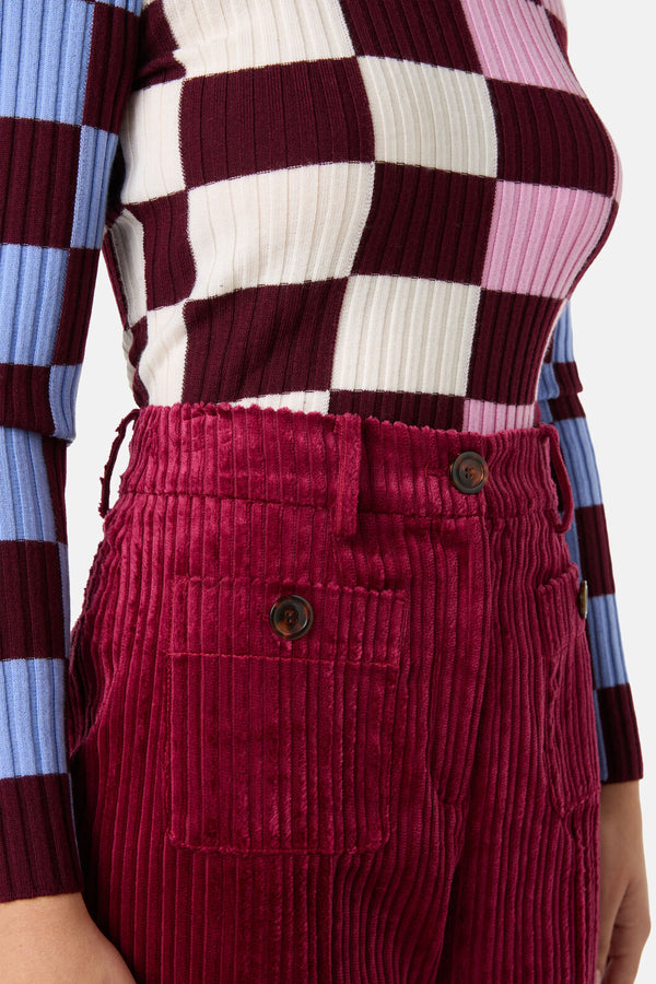 Gorman NZ - Pesto Chilli Cord Pant - burgundy