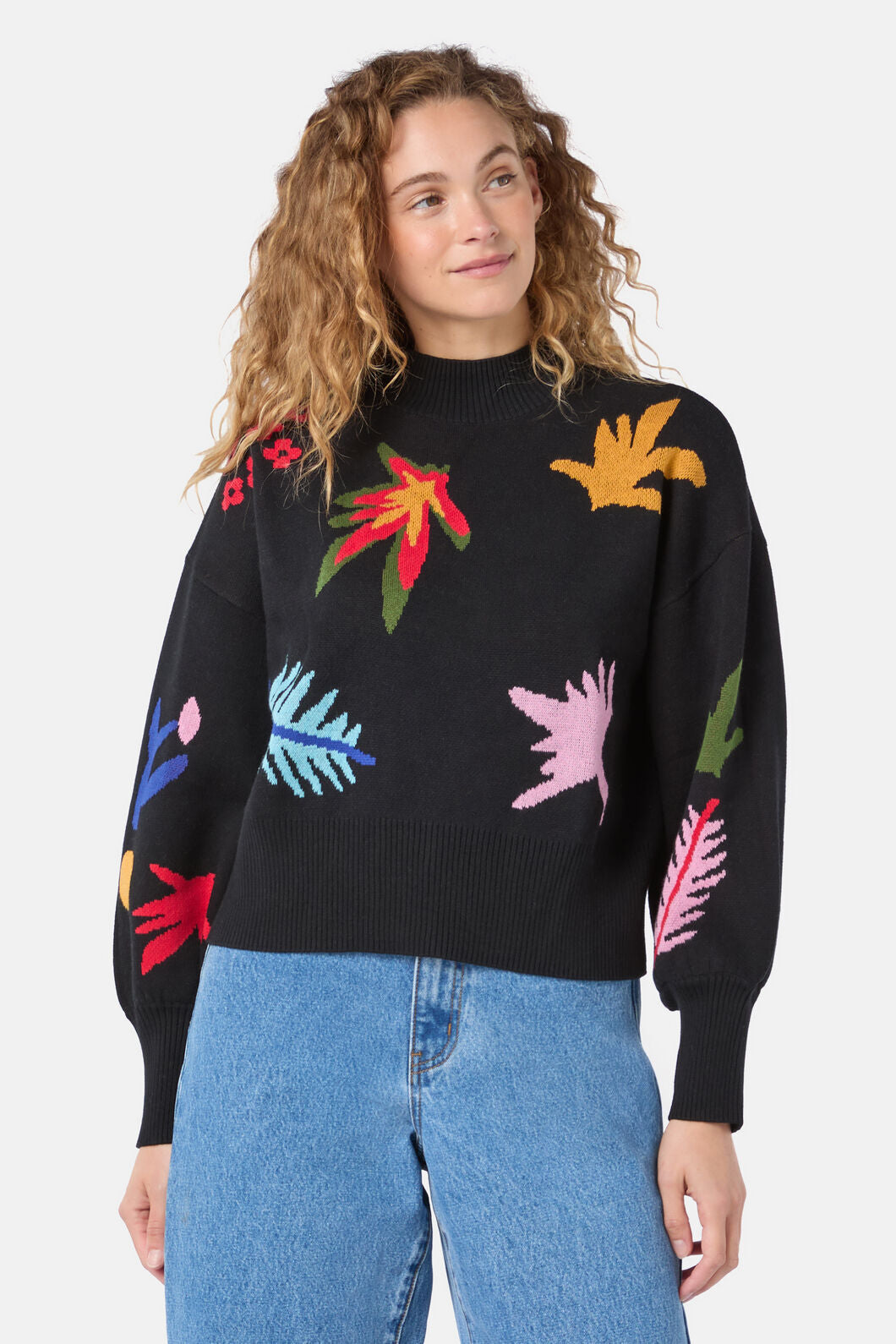 Gorman NZ - Night Garden Motif Jumper - black