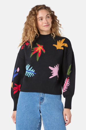 Gorman NZ - Night Garden Motif Jumper - black