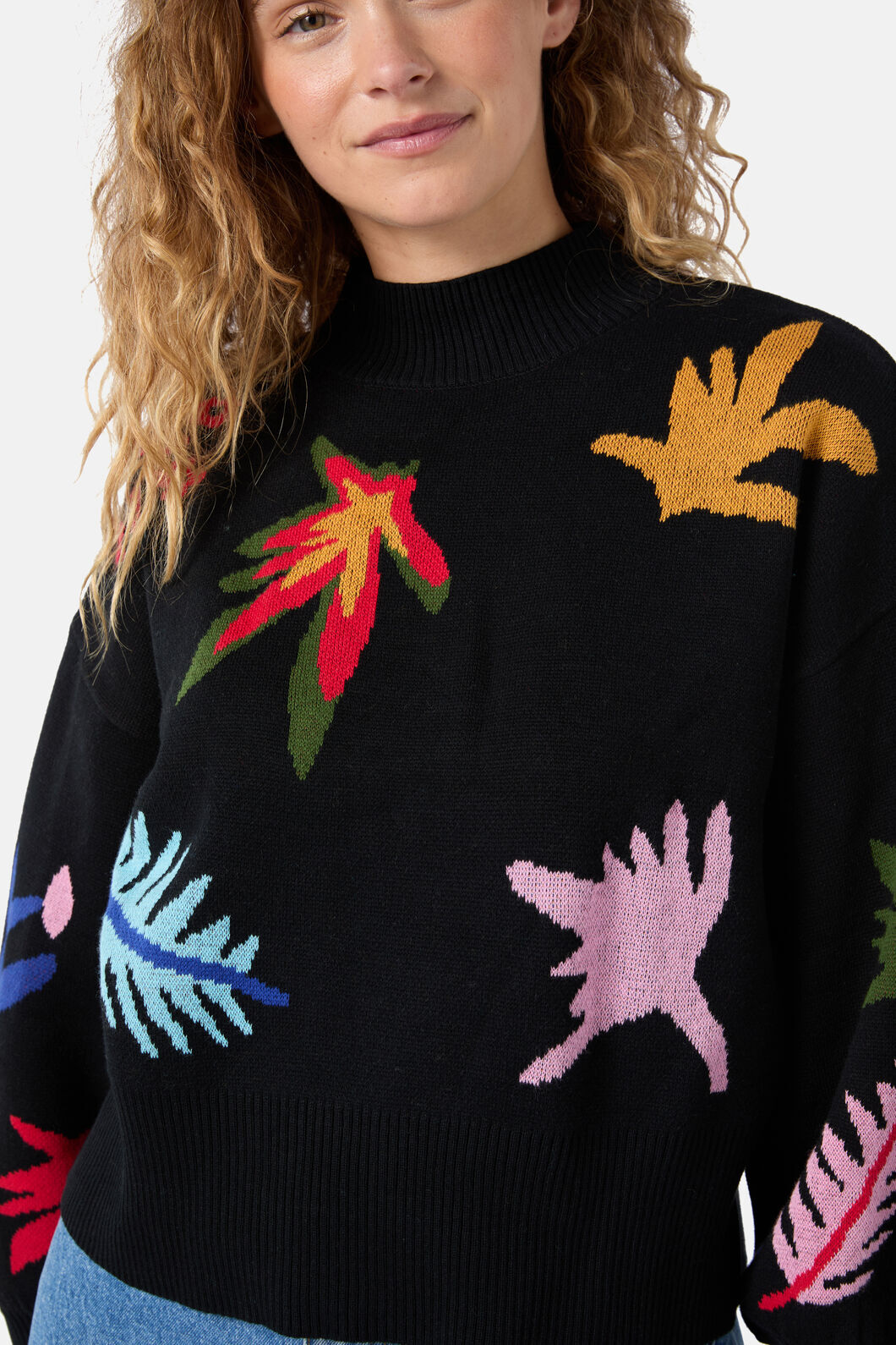 Gorman NZ - Night Garden Motif Jumper - black