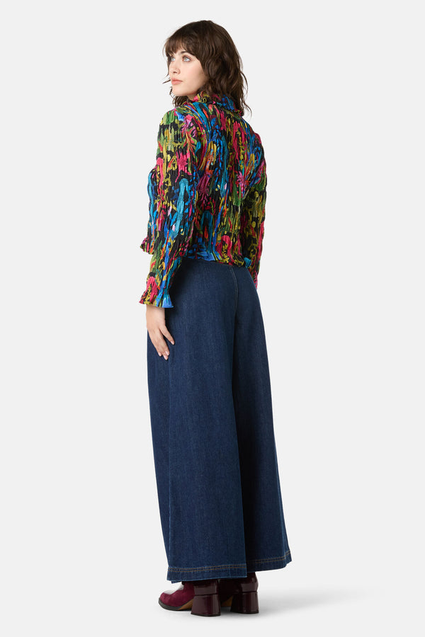 Gorman NZ - Night Garden Shirred Top - print