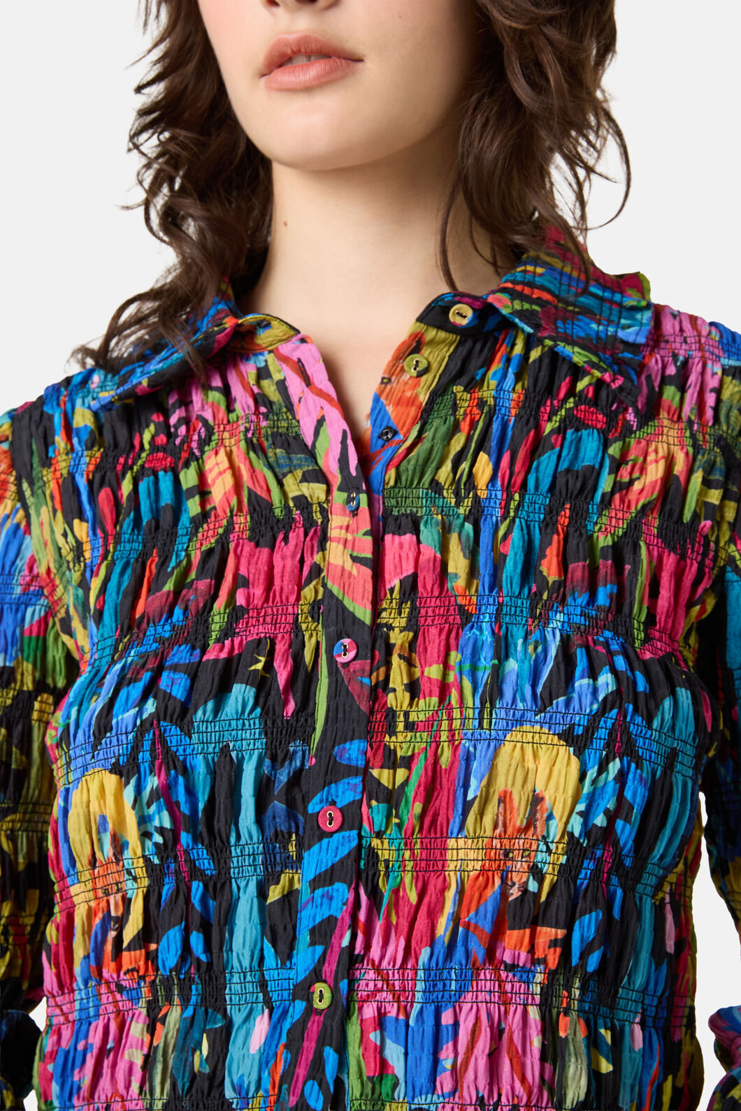 Gorman NZ - Night Garden Shirred Top - print