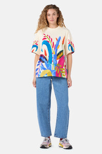 Gorman NZ - Night Garden Oversized Tee - white
