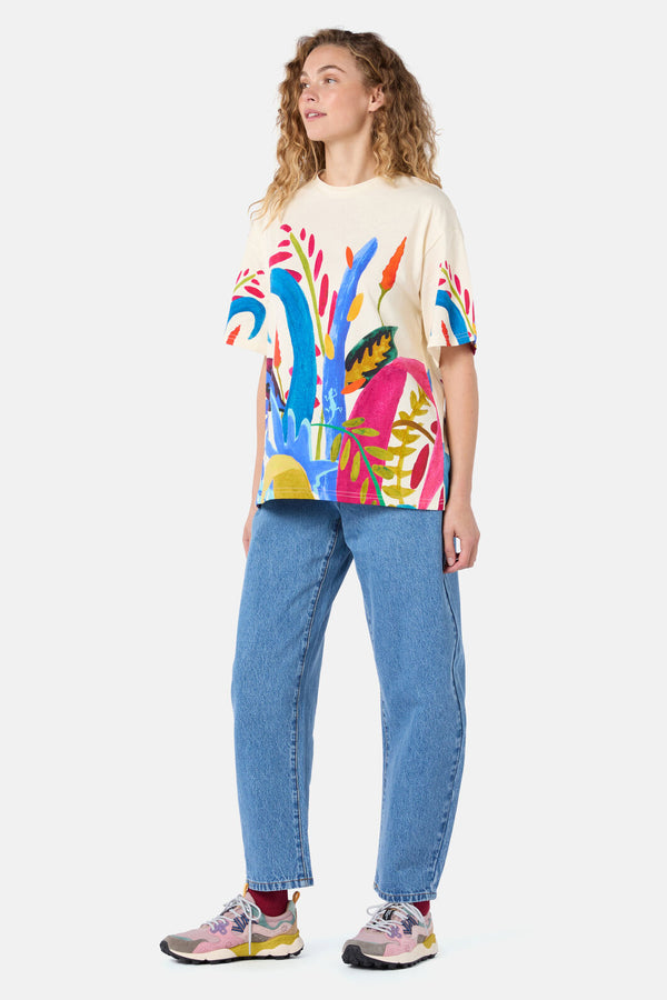 Gorman NZ - Night Garden Oversized Tee - white