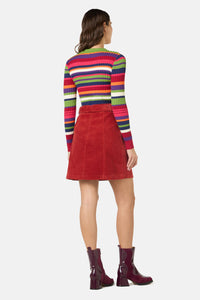 Gorman NZ - Heather Cord Mini Skirt - red