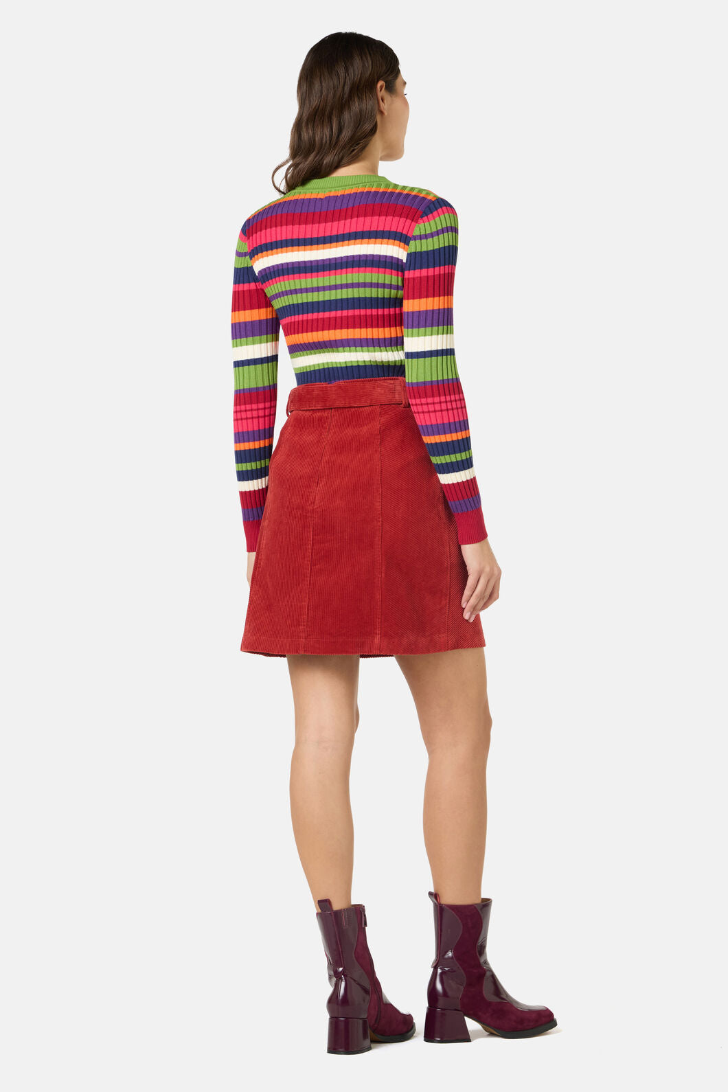 Gorman NZ - Heather Cord Mini Skirt - red