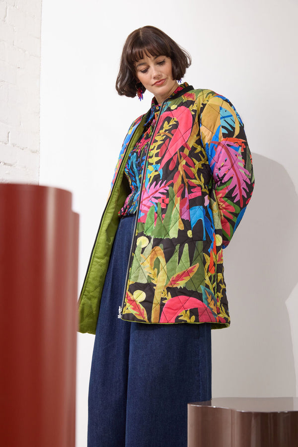 Gorman NZ - Night Garden Quilted Coat - print