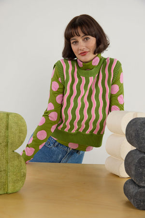 Gorman NZ - Wavy Baby Crochet Vest - multi