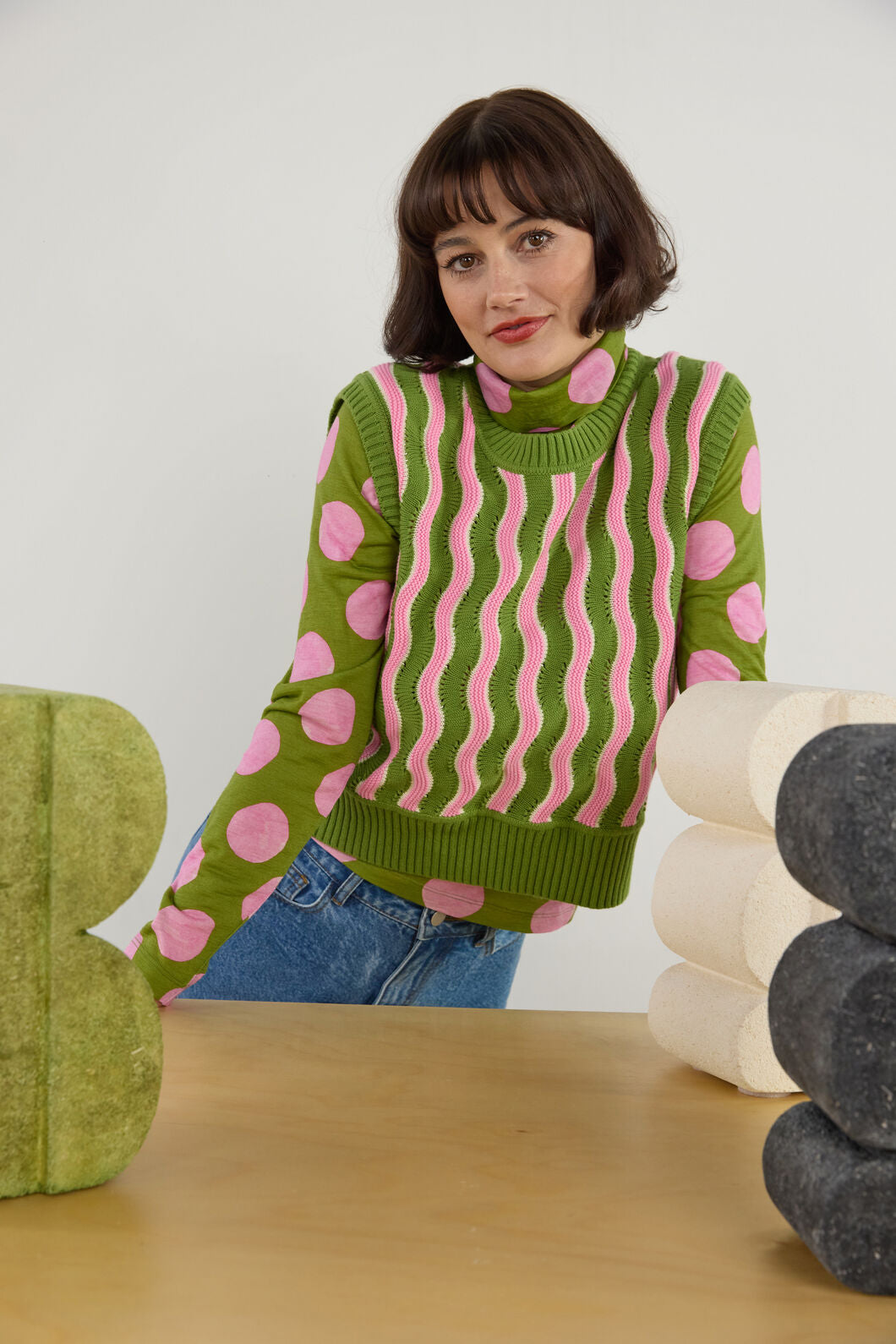 Gorman NZ - Wavy Baby Crochet Vest - multi