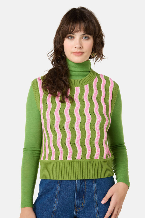 Gorman NZ - Wavy Baby Crochet Vest - multi