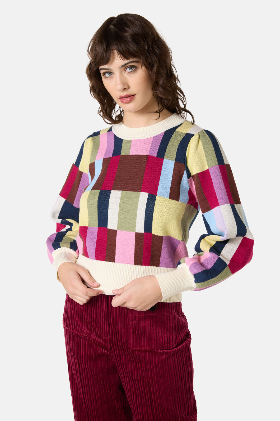 Gorman NZ - Arty Check Knit Jumper - print