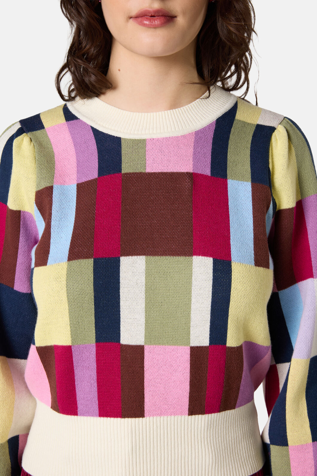 Gorman NZ - Arty Check Knit Jumper - print