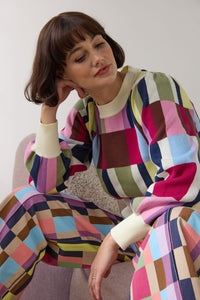 Gorman NZ - Arty Check Knit Jumper - print