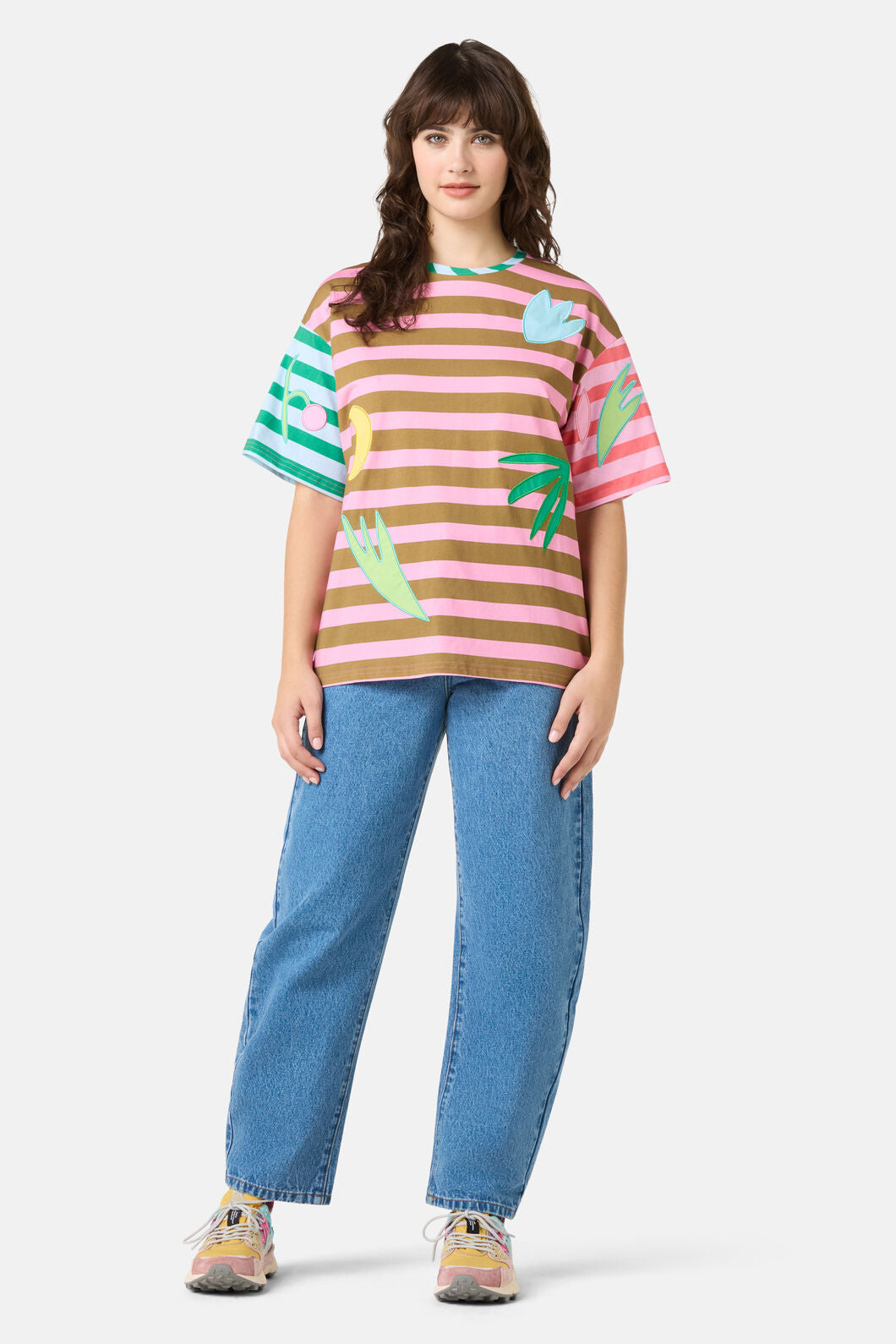 Gorman NZ - Warm Winter Stripe O/S Tee - print