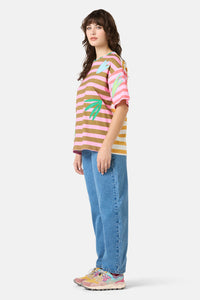 Gorman NZ - Warm Winter Stripe O/S Tee - print