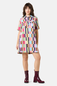 Gorman NZ - Arty Check Denim Shirt Dress - print