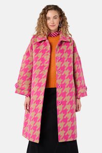 Gorman NZ - Houndstooth Pink Coat - pink