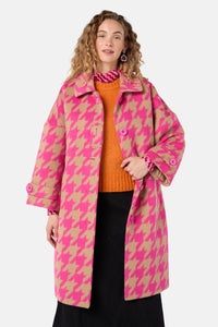 Gorman NZ - Houndstooth Pink Coat - pink