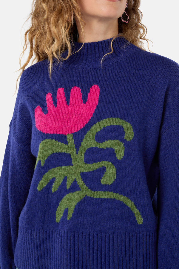 Gorman NZ - Moroccan Flower Jumper - blue