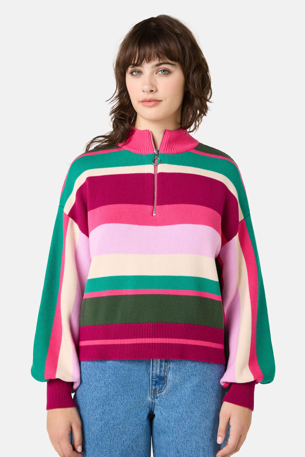 Gorman NZ - Sporty Stripe Jumper - pink