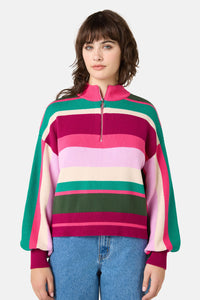 Gorman NZ - Sporty Stripe Jumper - pink